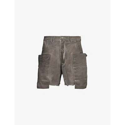 Rick Owens Drkshdw Mens Distressed Dropped-crotch Relaxed-fit Denim