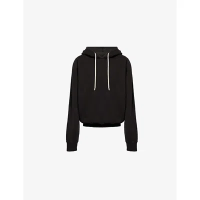 Rick Owens Drkshdw Mens Black Oversized Long-sleeve Cotton Hoody