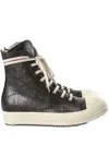 Rick Owens Drkshdw Metallic-effect Lace-up Sneakers In Brown