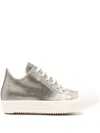 Rick Owens Drkshdw Metallic-effect Low-top Sneakers In Gray