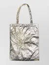 Rick Owens Drkshdw Metallic Finish Rectangular Tote Bag With Handles In Silver