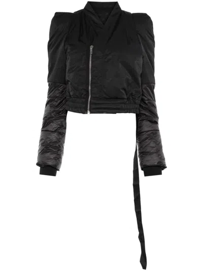 Rick Owens Drkshdw Metro Bomber Jacket In 09 Black