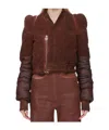 Rick Owens Drkshdw Brown Porterville Metro Bomber Jacket In Red
