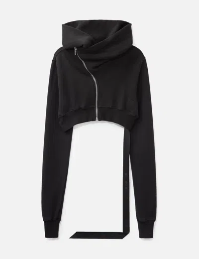 Rick Owens Drkshdw Micro Mountain Hoodie In Black