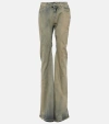 RICK OWENS DRKSHDW MID-RISE FLARED JEANS