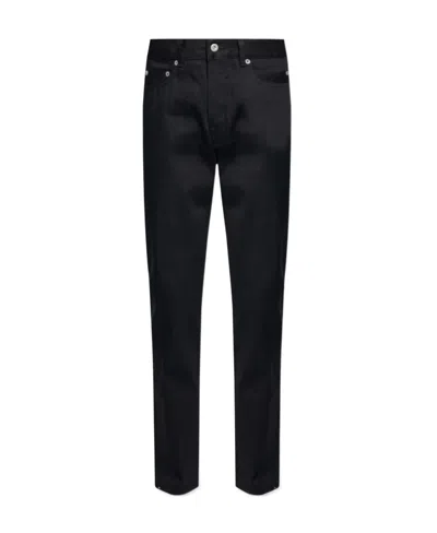 Rick Owens Drkshdw Mid-rise Tapered-leg Jeans In Black
