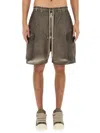 Rick Owens Drkshdw Cargo Bermuda Shorts Elastic Waistband