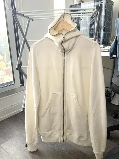 Pre-owned Rick Owens Drkshdw Milk Gimp Hoodie Size M Fullzip In White