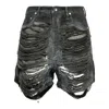 Rick Owens Drkshdw Drkshdw By Rick Owens Man Denim Shorts Lead Size 33 Cotton In Black