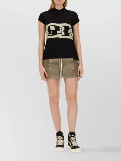 Rick Owens Drkshdw Mini Skirt Drawstring Waist