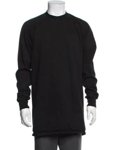 Pre-owned Rick Owens Drkshdw Mock Neck Long Sleeve Sweatshirt In Black