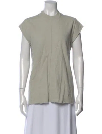 Pre-owned Rick Owens Drkshdw Mock Neck Short Sleeve T-shirt In Gray