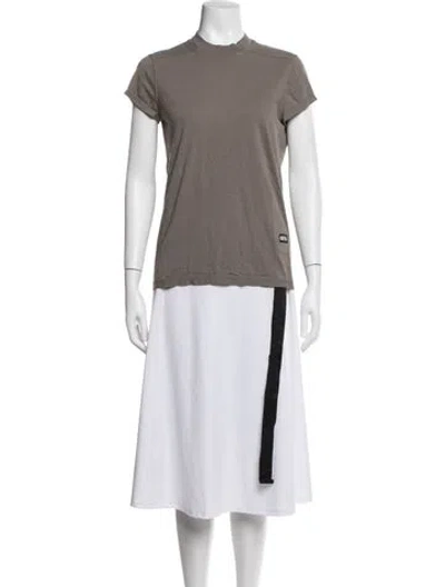 Pre-owned Rick Owens Drkshdw Mock Neck Short Sleeve T-shirt In Grey