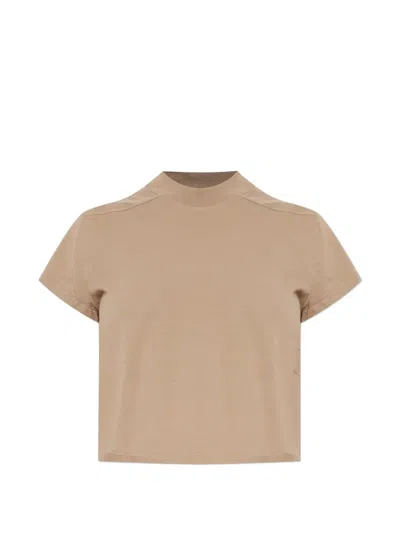 Rick Owens Drkshdw Mockneck Crop Top In Neutral