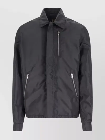 RICK OWENS DRKSHDW MODERN COLLARED JACKET ZIPPER POCKETS
