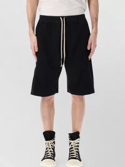 Rick Owens Drkshdw Modular Knee Length Cotton Canvas Shorts In Black