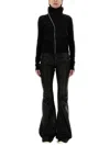 Rick Owens Drkshdw Mountain Jersey Zip-up Cotton Sweatshirt In Black