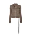 Rick Owens Drkshdw Cotton Zip-up Sweatshirt In Brown