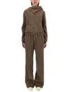 Rick Owens Drkshdw Cotton Zip-up Sweatshirt In Dove
