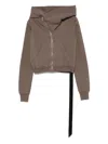 Rick Owens Drkshdw Moutain Hoodie In Brown
