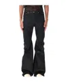 Rick Owens Drkshdw Flare Stitched Pockets Belted Trousers In Black