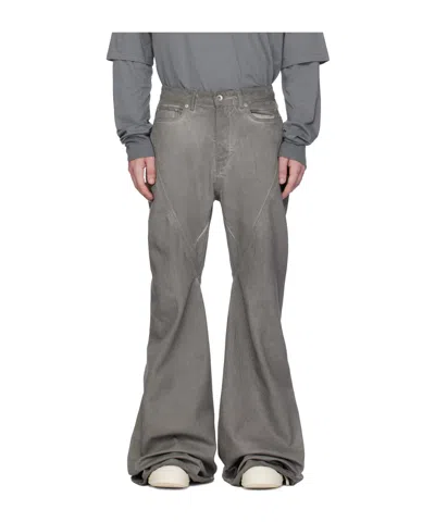 Rick Owens Drkshdw Gray Porterville Bias Bootcut Jeans In 08 Pearl