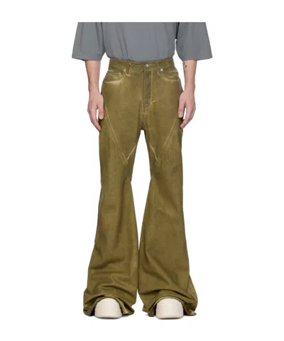 Rick Owens Drkshdw Khaki Porterville Bias Bootcut Jeans In 85 Sage