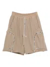 Rick Owens Drkshdw Multiple-pockets Shorts In Neutral