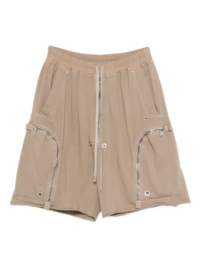 Rick Owens Drkshdw Multiple-pockets Shorts In Neutral