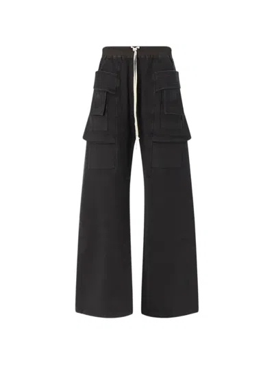 Rick Owens Drkshdw Multi-pocket Cargo Pants In Black