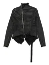 Rick Owens Drkshdw Asymmetrical-zip Jacket In Black