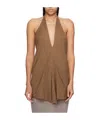 Rick Owens Drkshdw Neck-hanging V-neck Sling In Brown