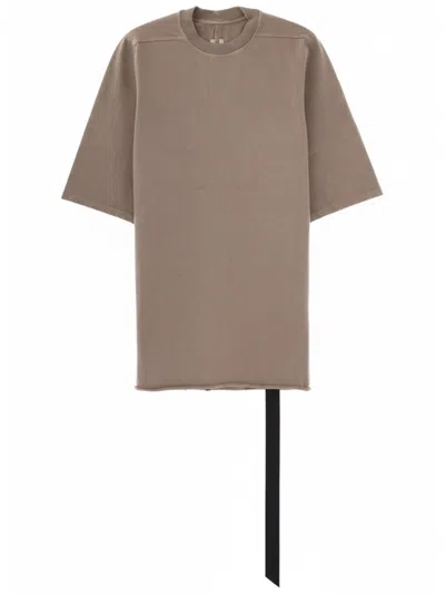 Rick Owens Drkshdw Neutrals Jumbo Ss Hanging Strap T-shirt In Brown