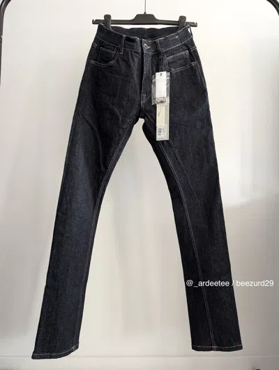 Pre-owned Rick Owens Drkshdw New Raw Detroit Cut Jeans Fw16 In Blue