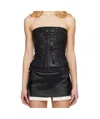Rick Owens Drkshdw Black Hollywood Bustier Denim Top In Black