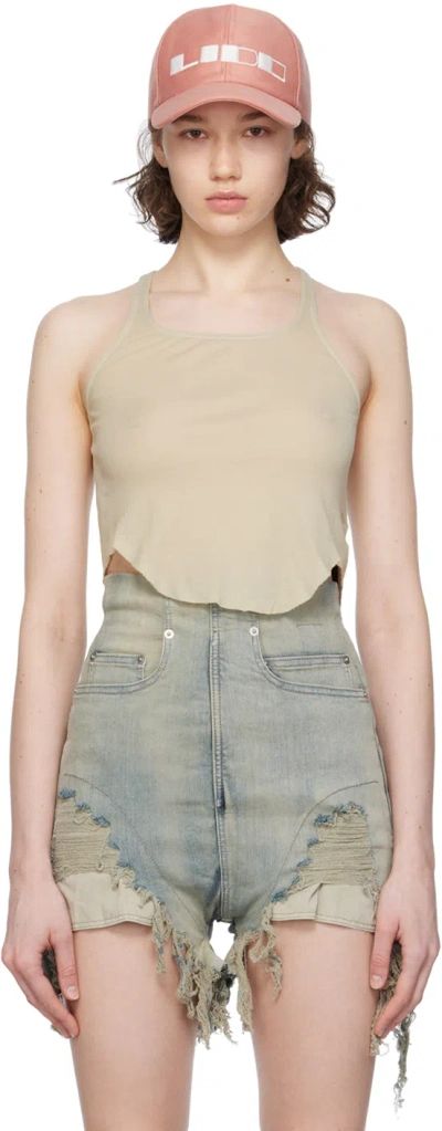 Rick Owens Drkshdw Off-white Basic Tank Top In 08 Pearl