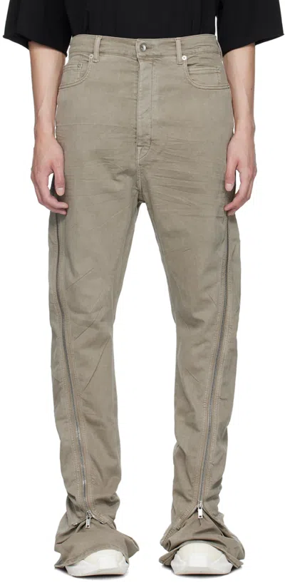 Rick Owens Drkshdw Off-white Bolan Banana Jeans In 08 Pearl
