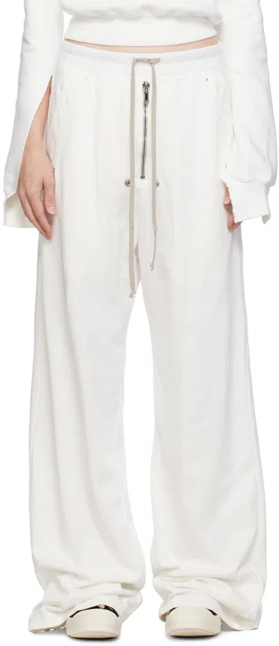 Rick Owens Drkshdw Cotton Wide-leg Trousers In 11 Milk