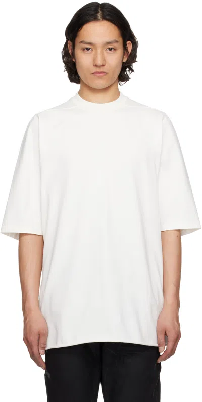 Rick Owens Drkshdw Off-white Hollywood Jumbo Ss T-shirt In 11 Milk