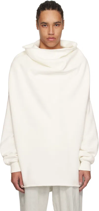 RICK OWENS DRKSHDW OFF-WHITE HOLLYWOOD SHROUD TURTLENECK