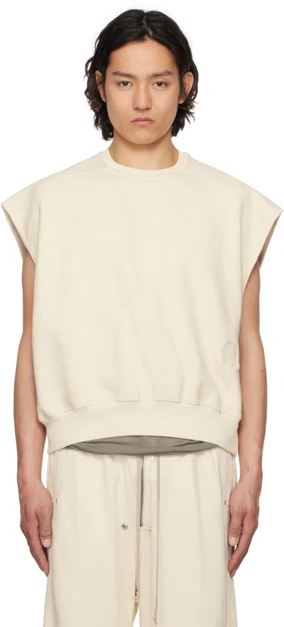 Rick Owens Drkshdw Off-white Hollywood Sl Jumbo Tatlin Sweatshirt In 21 Natural