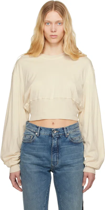 Rick Owens Drkshdw Off-white Hollywood Tatlin Sweatshirt In 21 Natural