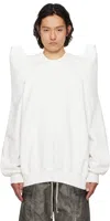 Rick Owens Drkshdw Off-white Hollywood Tecsweat Sweatshirt In 11 Milk
