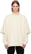 Rick Owens Drkshdw Off-white Hollywood Tommy Hustler T-shirt In 21 Natural