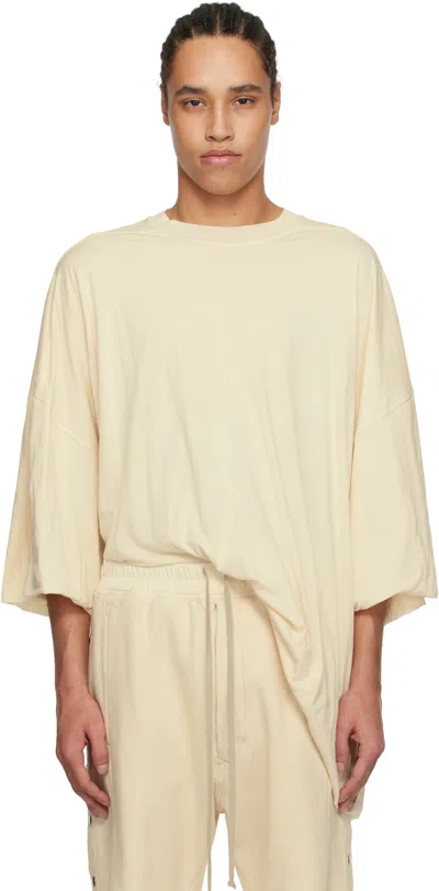 Rick Owens Drkshdw Off-white Hollywood Tommy T-shirt In 21 Natural