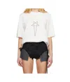 Rick Owens Drkshdw Off-white Hollywood Walrus T-shirt In White