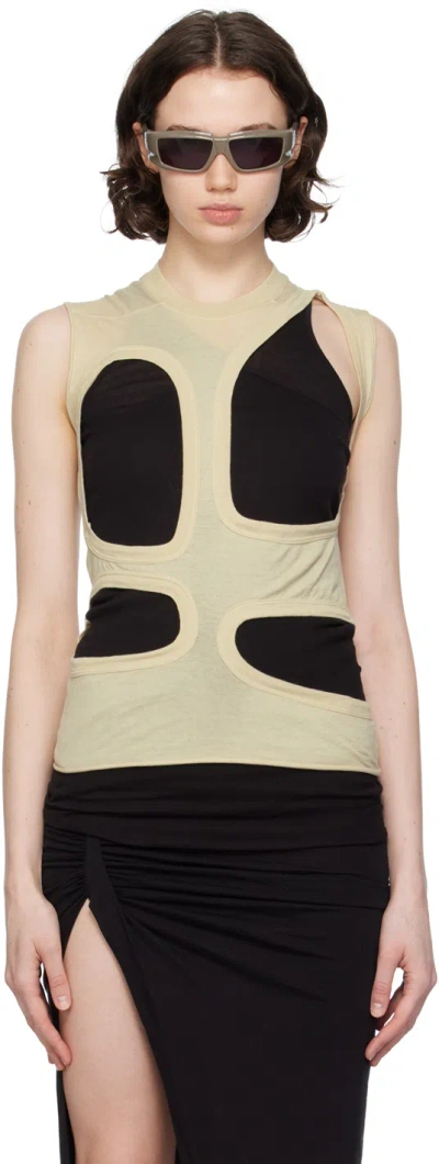 Rick Owens Drkshdw Off-white Membrane I Tank Top In 08 Pearl