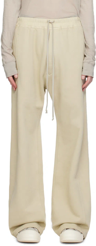 Rick Owens Drkshdw Off-white Pusher Sweatpants In 08 Pearl