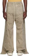 Rick Owens Drkshdw Off-white Pusher Trousers In 08 Pearl