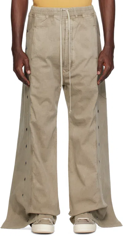 Rick Owens Drkshdw Off-white Pusher Trousers In 08 Pearl